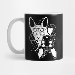 Sphynx cats with ankh and Leviathan cross symbols Mug